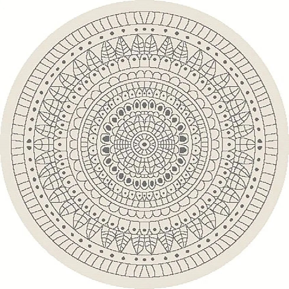 Terrazzo 39 Reversible Round Black