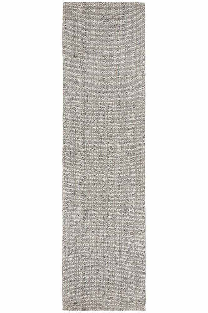 Arabella Grey Wool Jute Runner Rug