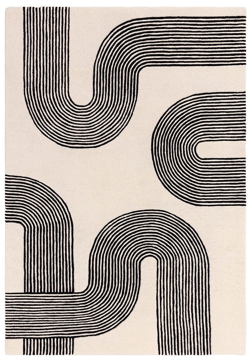 Asiatic Matrix 87 Arches Black Rug