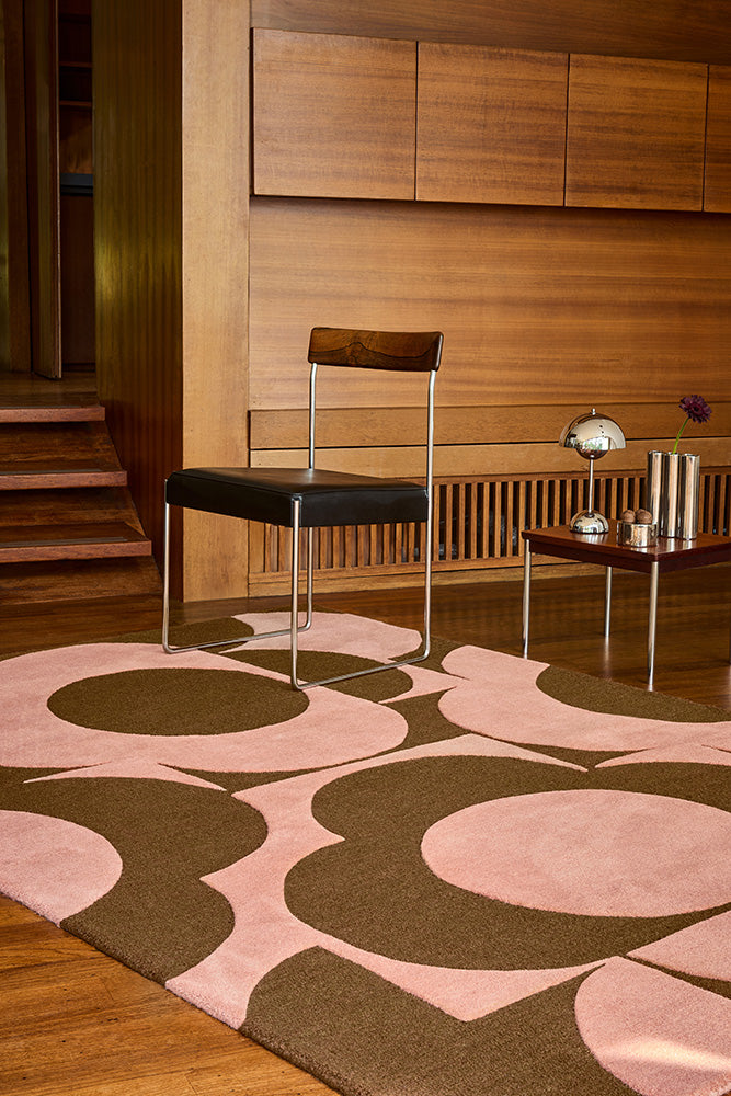 Orla Kiely Prism Flower Pink - Terracotta 158002 Rug
