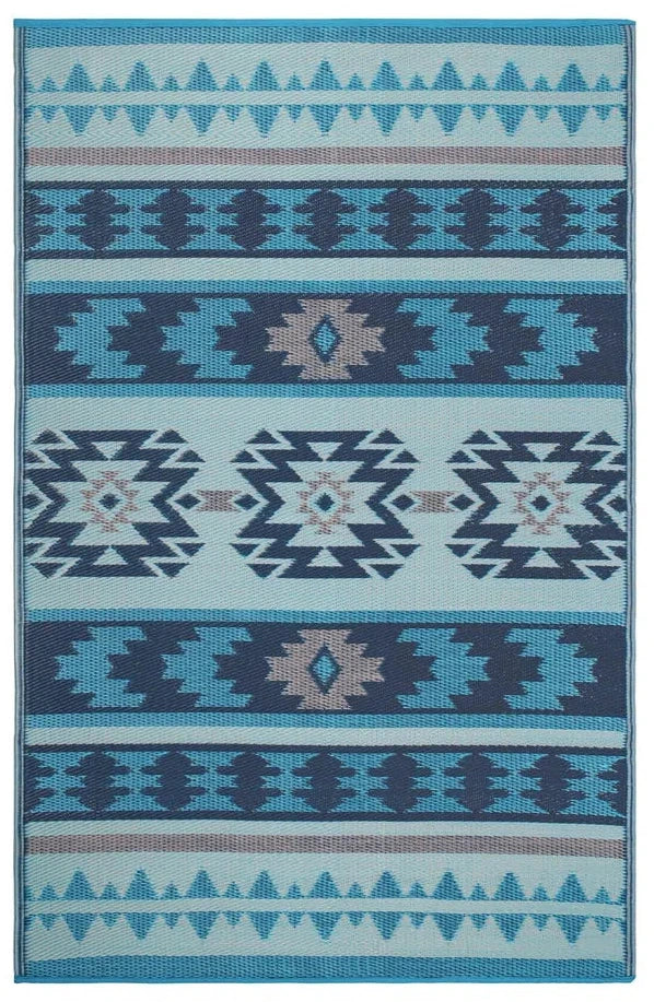 Cusco Blue Reversible Outdoor Rug