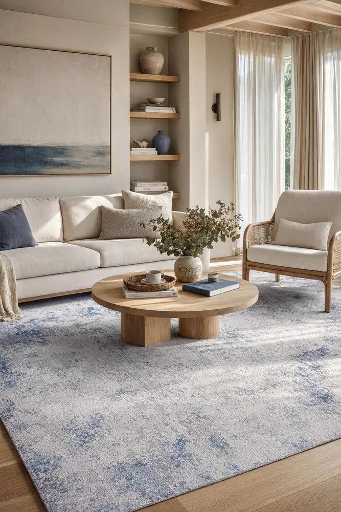 Illusions 132 Blue Rug — AI styled visualisation