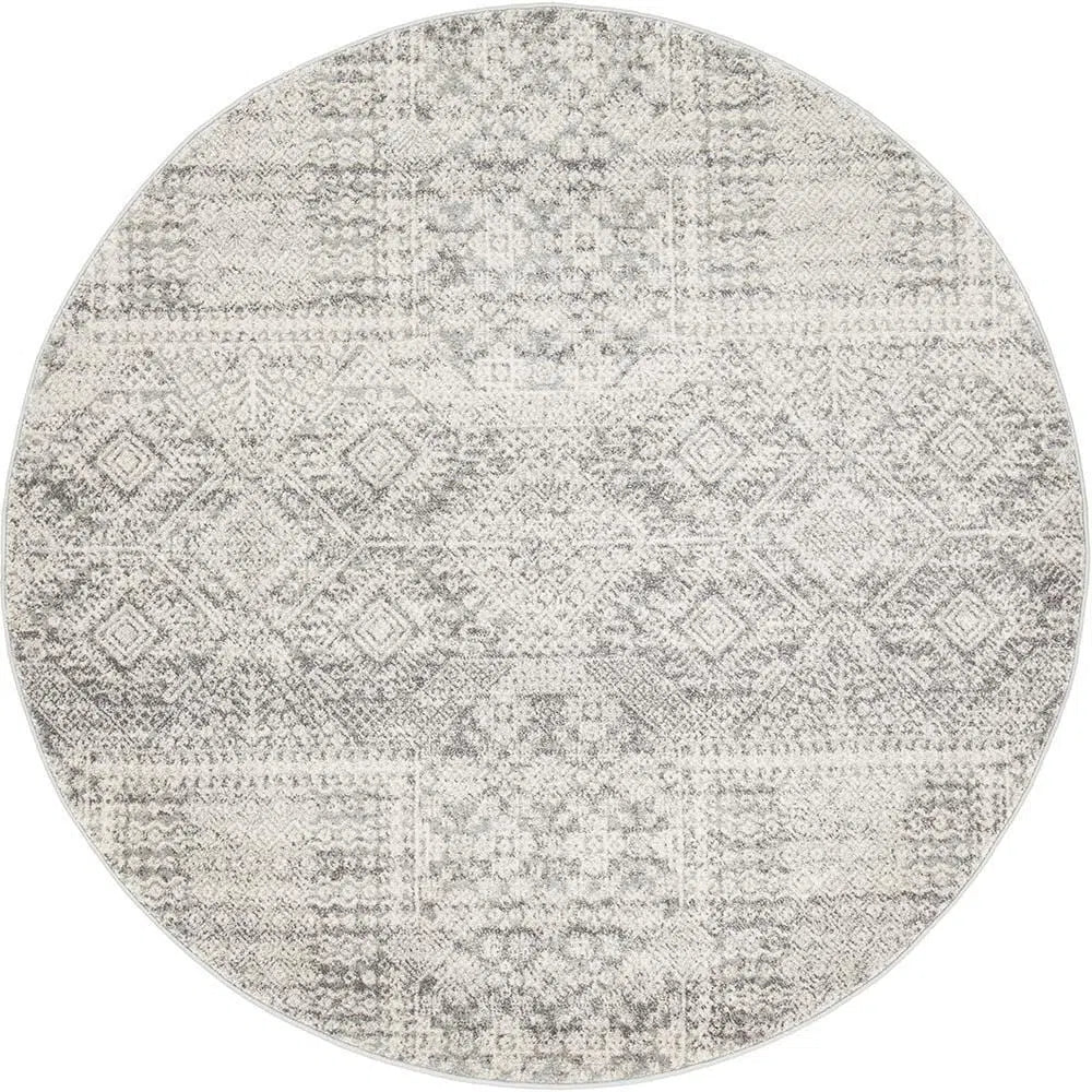Mirage-Zelda Silver Grey Round Rug