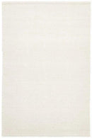 Skandi-Carlos Felted Wool Rug White Natural