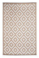 Aztec Beige & White Foldable Outdoor Rug