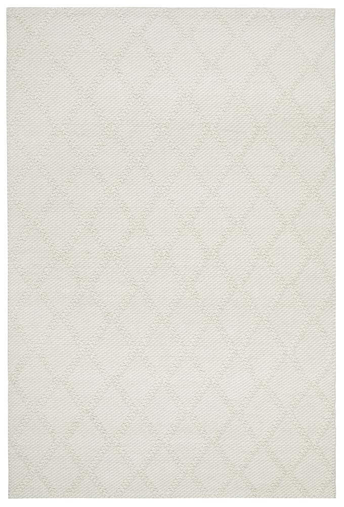 Huxley White Wool Rug