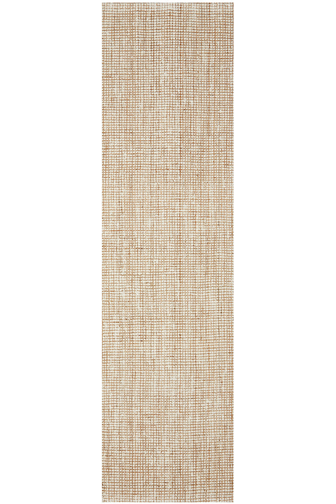 Madras Marlo White Jute Runner Rug
