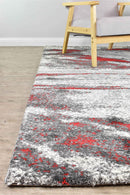 Dahlia 176 Grey Red Rug