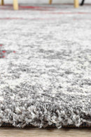 Dahlia 176 Grey Red Rug