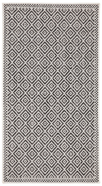 Moti Black & White Outdoor Rug