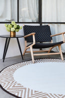 Olympia Beige Round Outdoor Rug