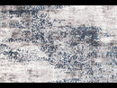 Kendra Casper Distressed Modern Rug Blue Grey White