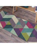 Asiatic Funk Chevron Blue Green Rug