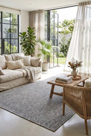 Alaska Indoor Outdoor 03 Dark Grey Rug — styled indoor setting