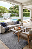 Alaska Indoor Outdoor 03 Dark Grey Rug — AI styled visualisation