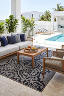Alaska Indoor Outdoor 05 Brown Black Rug — AI styled visualisation