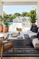 Alaska Indoor Outdoor 09 Dark Grey Rug — AI styled visualisation