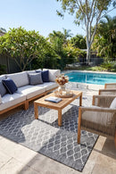 Alaska Indoor Outdoor 26 Grey Rug — AI styled visualisation