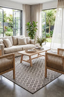Alaska Indoor Outdoor 26 Beige Rug — styled indoor setting