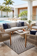 Alaska Indoor Outdoor 26 Beige Rug — AI styled visualisation