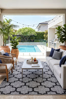 Alaska Indoor Outdoor 68 Grey Rug — AI styled visualisation