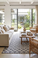 Alaska Indoor Outdoor 92 Light Grey Rug — styled indoor setting