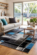 Dahlia 297 Turquoise Rug — AI styled visualisation