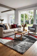 Dahlia 298 Red Rug — AI styled visualisation