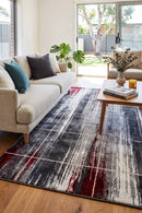 Dahlia 347 Red Rug — AI styled visualisation