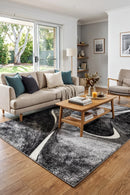 Dahlia 37 Dark Grey Rug — AI styled visualisation