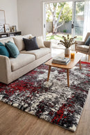 Dahlia 651 Red Rug — AI styled visualisation