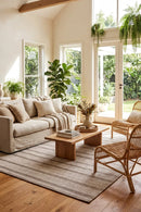 Summer 56 Beige Outdoor Rug — styled indoor setting