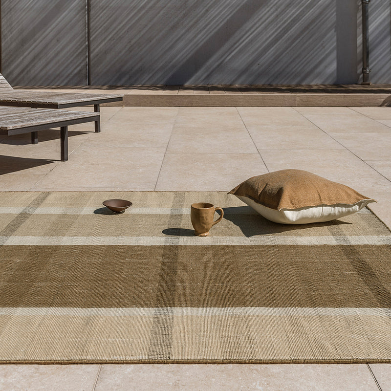 Brink & Campman Zona Cashew Block Stripe 497501 Outdoor Rug