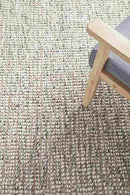 Arabella Grey Wool Jute Runner Rug
