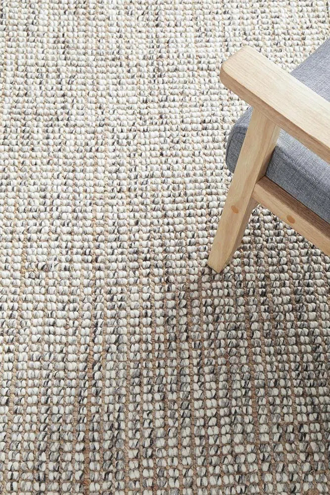 Arabella Grey Wool Jute Rug