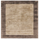 Asiatic Blade Border Choco Mocha Square Rug