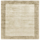 Asiatic Blade Border Smoke Putty Square Rug