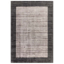 Asiatic Blade Border Charcoal Silver Rug