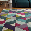 Asiatic Funk Chevron Blue Green Rug