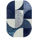 Asiatic Oval Indigo Rug