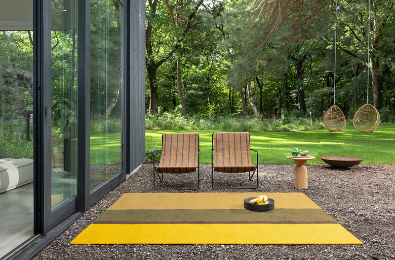 Brink & Campman Habitat Festival Stripe Yellow 496516 Outdoor Rug