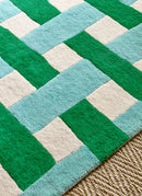 Sophie Robinson x Harlequin Basket Weave Emerald/Aquamarine 144107 Rug