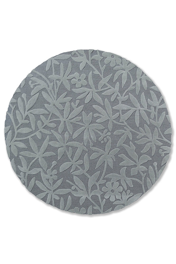 Laura Ashley Cleavers Dark Steel 080904 Round Rug