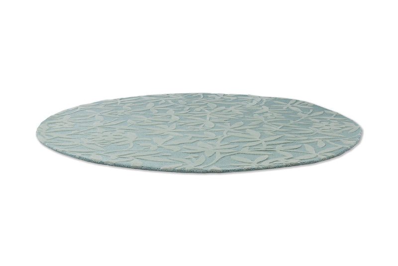 Laura Ashley Cleavers Duck Egg 080907 Round Rug