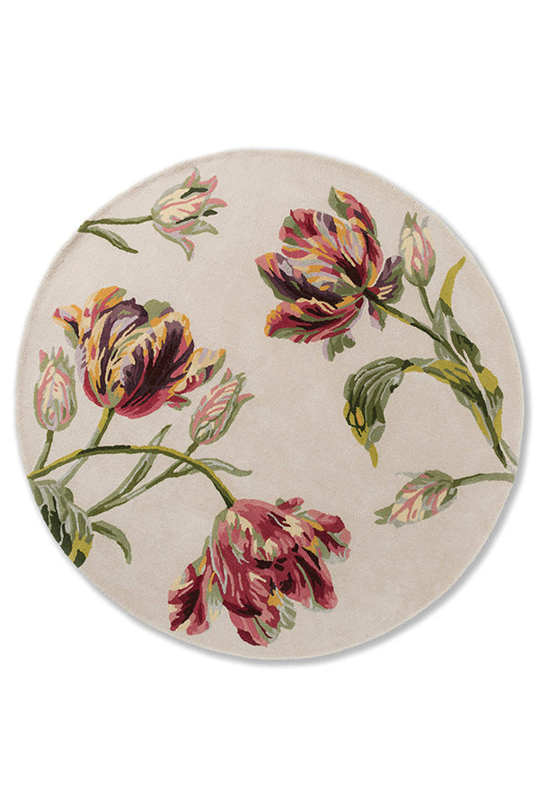 Laura Ashley Gosford Cranberry 081300 Round Rug