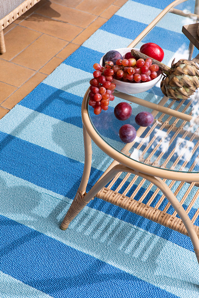 Laura Ashley Lille Sky Blue Outdoor 480008 Rug