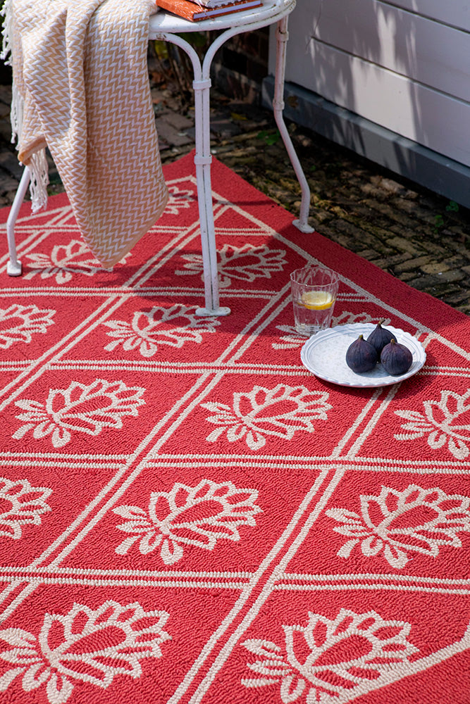 Laura Ashley Porchester Poppy Red Outdoor 480200 Rug