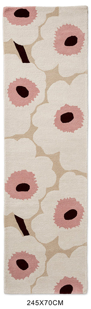 Marimekko Unikko Beige Pink 132402 Runner Rug