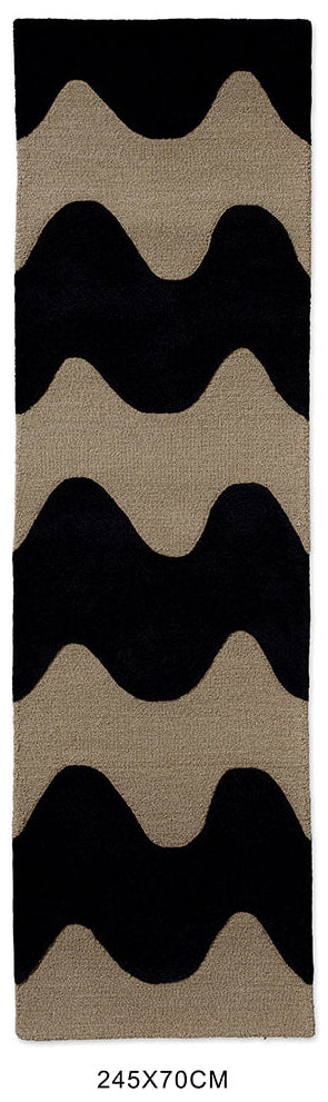 Marimekko Lokki Black Runner Rug | Cheap Rugs Australia