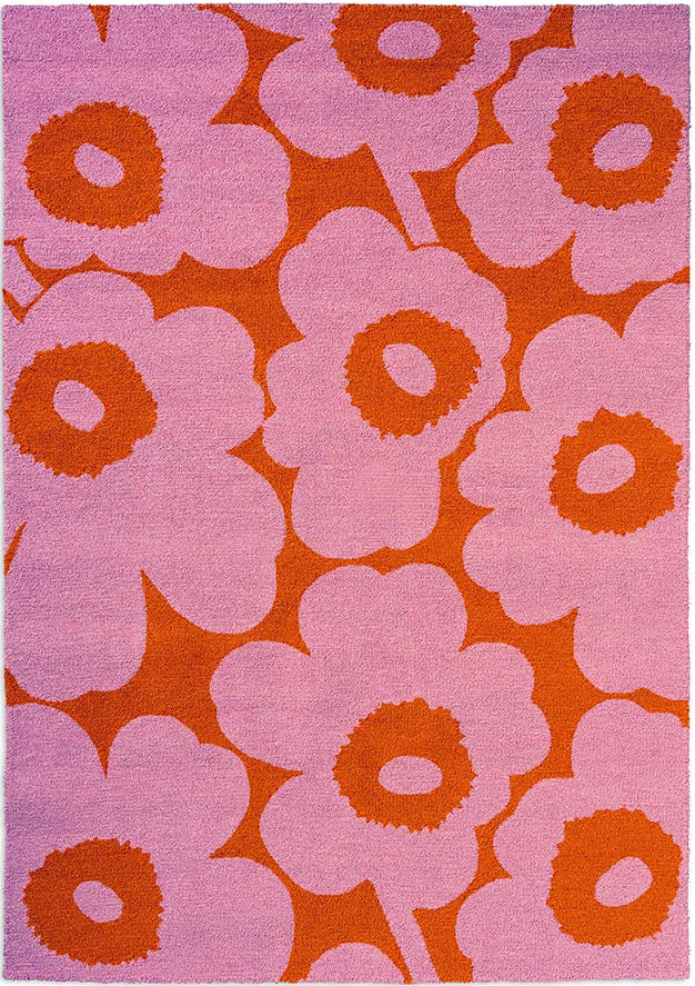 Marimekko Unikko Pink Orange Outdoor Rug | Cheap Rugs Australia